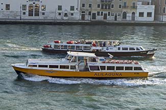 Giudecca Canal with Alilaguna and ACTV water buses