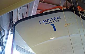 Lifeboat on L'Austral