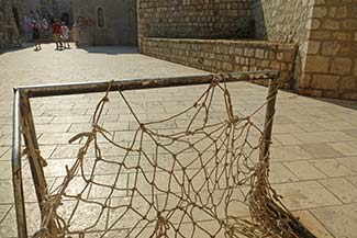 Soccer goal in Dubrovnik