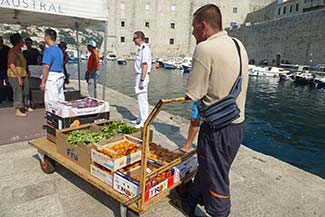 Produce delivery cart in Dubrovnik