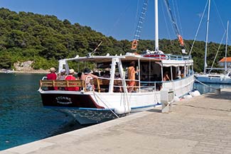 Excursion boat in Pomena, Mljet, Croatia