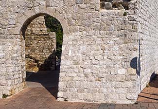 Door in Rab city walls