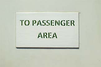 Passenger Area sign on L'Austral