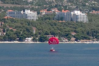 Parasailer near Trogir, Croatia