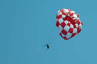 Parasailer in Trogir harbor