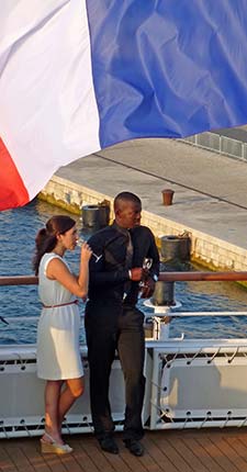 French flag on L'Austral