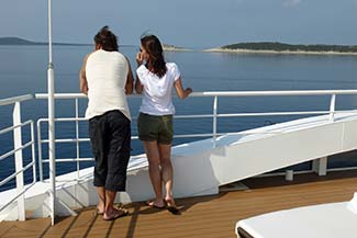 Young couple on L'Austral