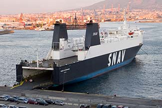 SNAV ferry in Naples