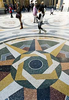 Pavement in Galleria Umberto I Naples