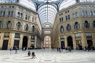 Interior of Galleria Umberto I - Naples