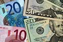 Euro and U.S. dollar banknotes