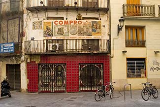 Stamp and coin shop in Valencia