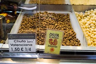 Chufa nuts in Valencia Central Market
