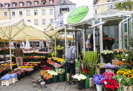 Florist shop in downtown Würzburg