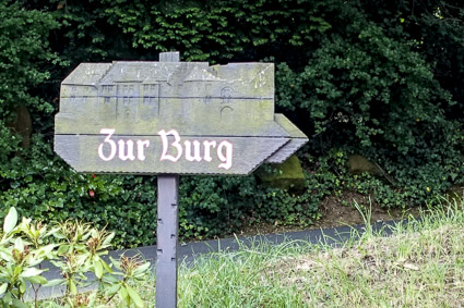 Sign for Burg, Miltenberg