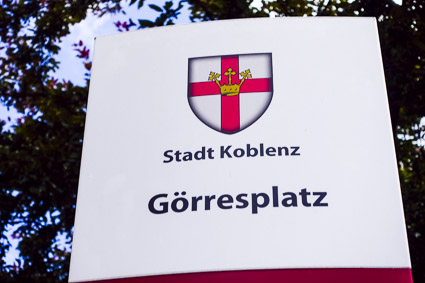 Stadt Koblenz Görresplatz sign