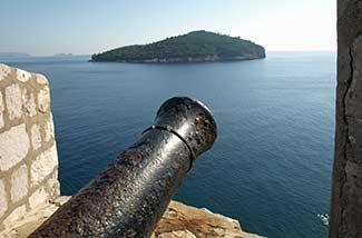 Cannon on Dubrovnik city wall