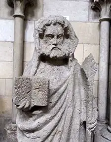 Statue of saint in Rouen Cathedral