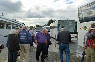 RIVER BARONESS bus tour group in Honfleur