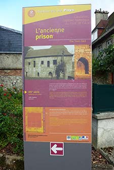 L'ancienne prison sign in Caudebec-en-Caux