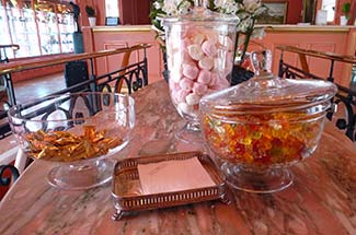 Candy in reception area on RIVER BARONESS