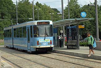 Oslo Tram Line 12 stop near Frogner Park