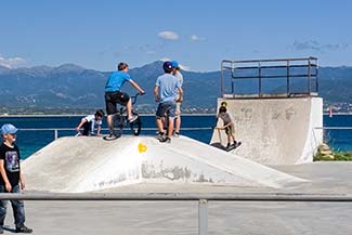 Skateboard park in Corsica