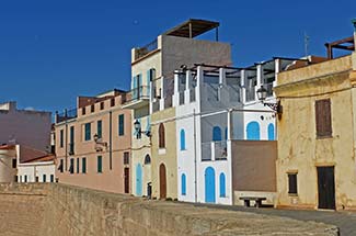 Houses along the Bastions in Alghero