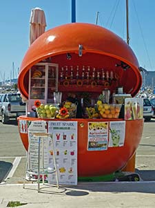 Orange bar in Alghero, Sardinia