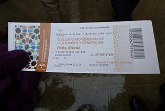 Alhambra tour ticket