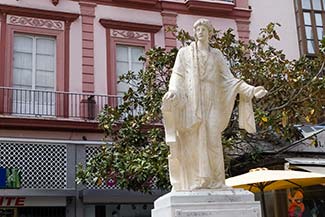 Marble statue in Cadiz
