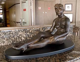 Statue in Observation Lounge on Silver Spirit