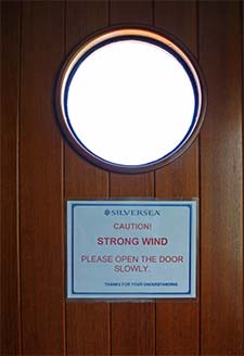 Door from Observation Lounge on Silver Spirit