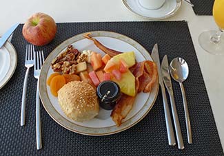 Breakfast plate on Silver Spirit