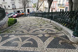 Cobblestones in Lisbon's Graça district