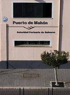 Port Mahon sign on pier