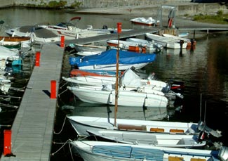 Boat moorings in the Porto di Maratea