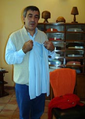 Pietro Carnevale with sweaters photo