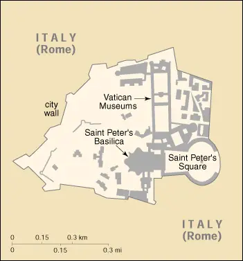 Map Of Europe Vatican City