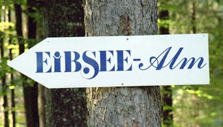 Eibsee-Alm sign