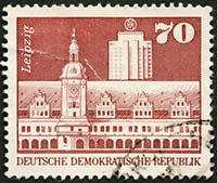 DDR Leipzig postage stamp