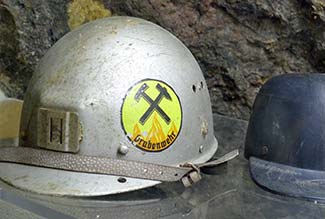 German miner's helmet