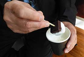 Hot chocolate at Choco-Story chocolate museum