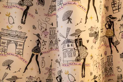 '50s fabric at Dreyfus in the Marché Saint-Pierre