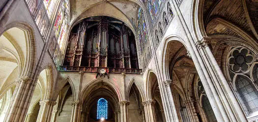 Organ in Saint-Denis Basilica Cathedral