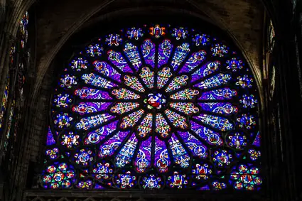 Rose window in Basilique Cathedrale Saint-Denis