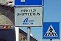 Civitavecchia shuttle bus sign