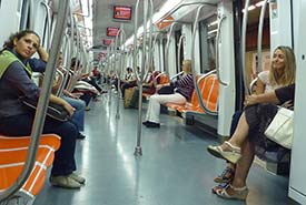 Rome Metro Lina A car interior