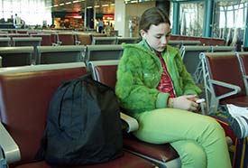 airport rome fiumicino vinci leonardo da waiting terminal sitting plane above girl fco