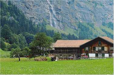 Farmhouse in Lauterbrunnen Valley, Switzerland
